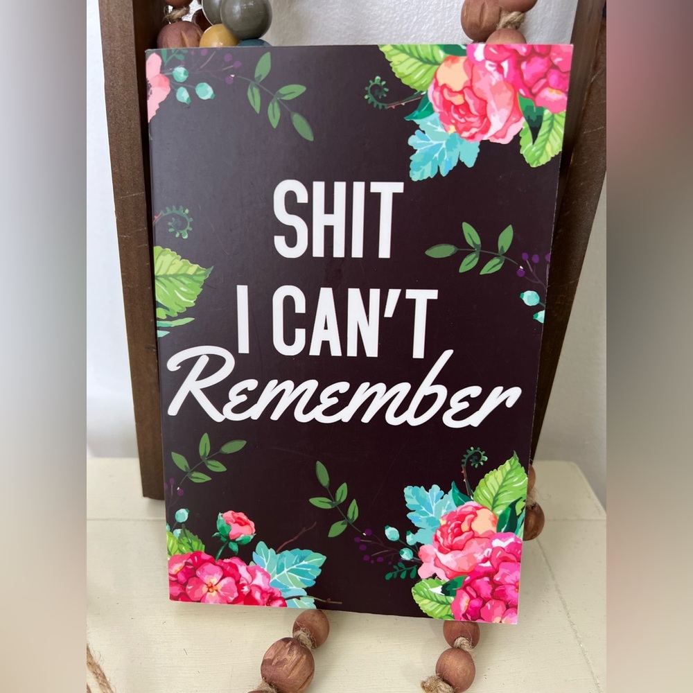 Brand New-Shit I Can't Remember: Organizer, Log Book & Notebook